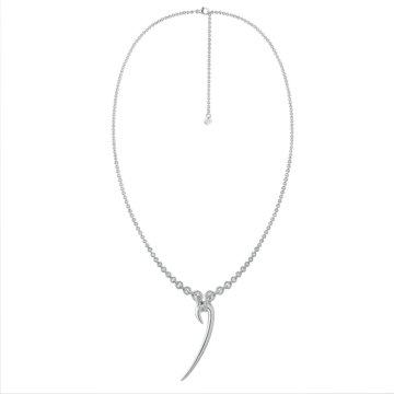Image of a Shaun Leane Silver Drop Hook Necklace