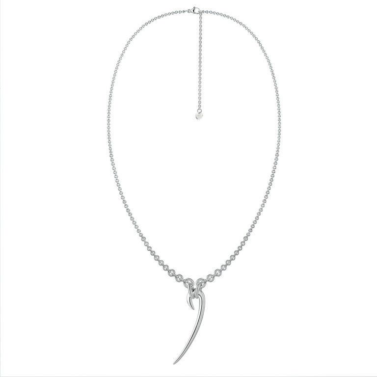 Image of a Shaun Leane Silver Drop Hook Necklace