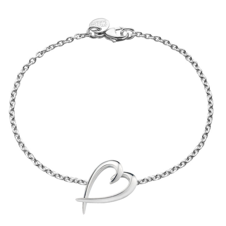 Image of a Shaun Leane Silver Hook Heart Bracelet
