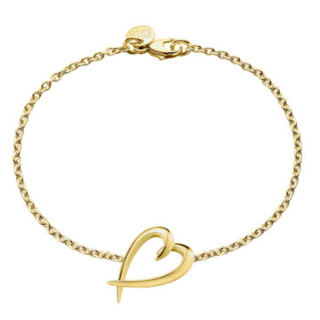 Image of a Shaun Leane Yellow Gold Vermeil Hook Heart Bracelet