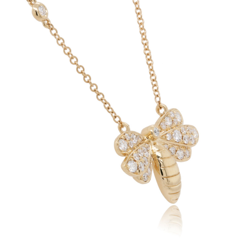 Brilliant Cut Diamond 0.38ct Bee Pendant - Image 2