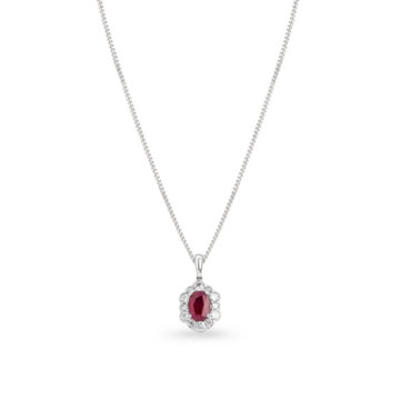 Image of a ruby oval pendant