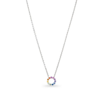 Image of a rainbow Circle pendant