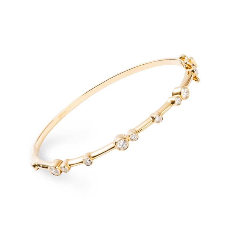 Diamond Set Scatter Bangle