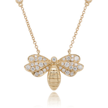 Brilliant Cut Diamond 0.38ct Bee Pendant