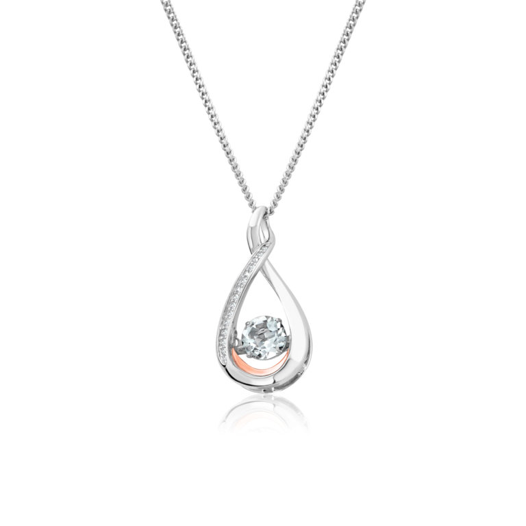 Clogau Silver Eternity Dancing White Topaz Pendant