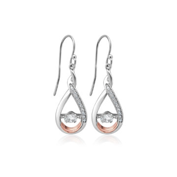 Clogau Silver Eternity Dancing White Topaz Earrings