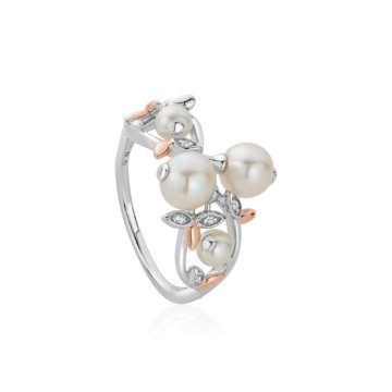 Clogau Silver Lily of the Valley Pearl Ring