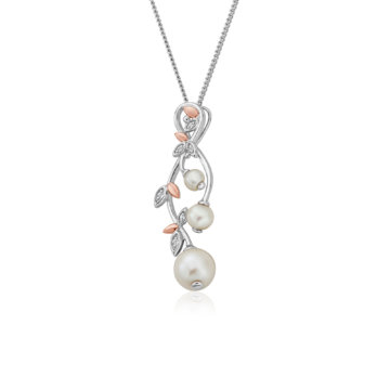Clogau Silver Lily of the Valley Drop Pearl Pendant