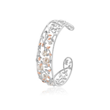 Clogau Silver Lily of the Valley Pearl Bangle