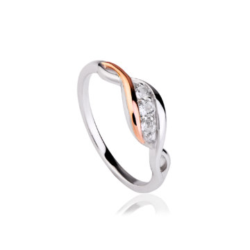 Clogau Silver Past Present Future Ring