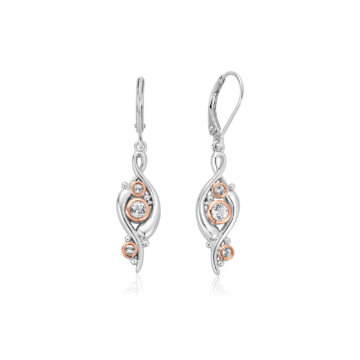 Clogau Silver Pistyll Rhaeadr White Topaz Drop Earrings