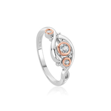 Clogau Silver Pistyll Rhaeadr White Topaz Ring