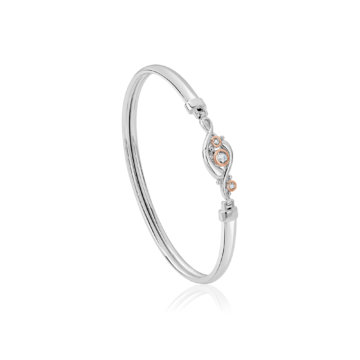 Clogau Silver Pistyll Rhaeadr White Topaz Bangle