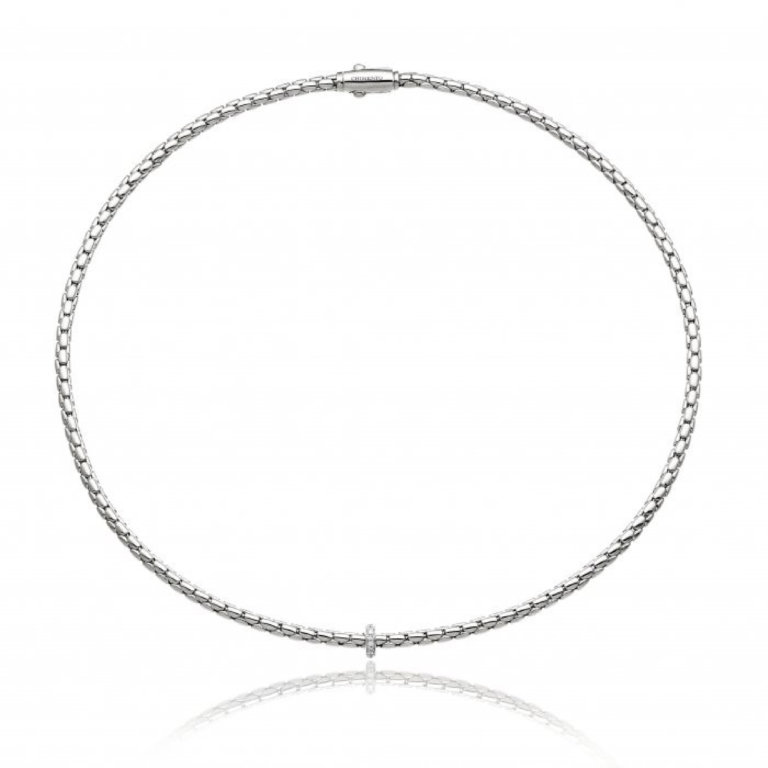 Chimento Stretch Spring White Gold and Diamond Collar