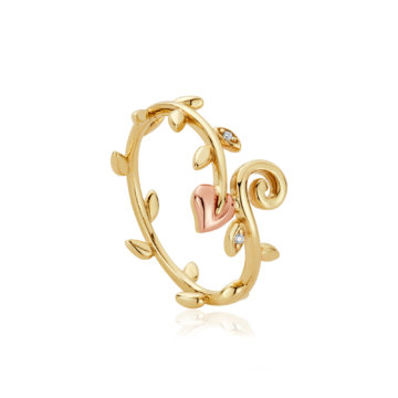 Clogau Tree of Life 9ct Solid Gold Vine Ring with Diamonds