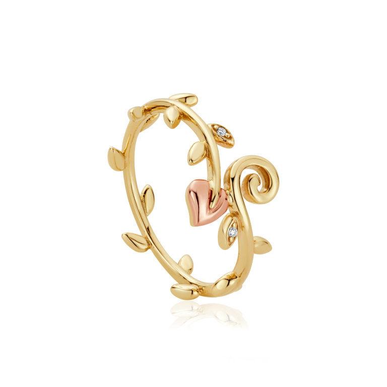 Clogau Tree of Life 9ct Solid Gold Vine Ring with Diamonds