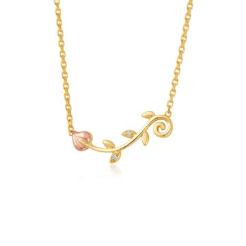 Clogau Tree of Life 9ct Solid Gold Vine Necklace with Diamonds