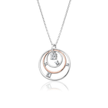 Clogau Silver Awyr Y Nos White Topaz Pendant