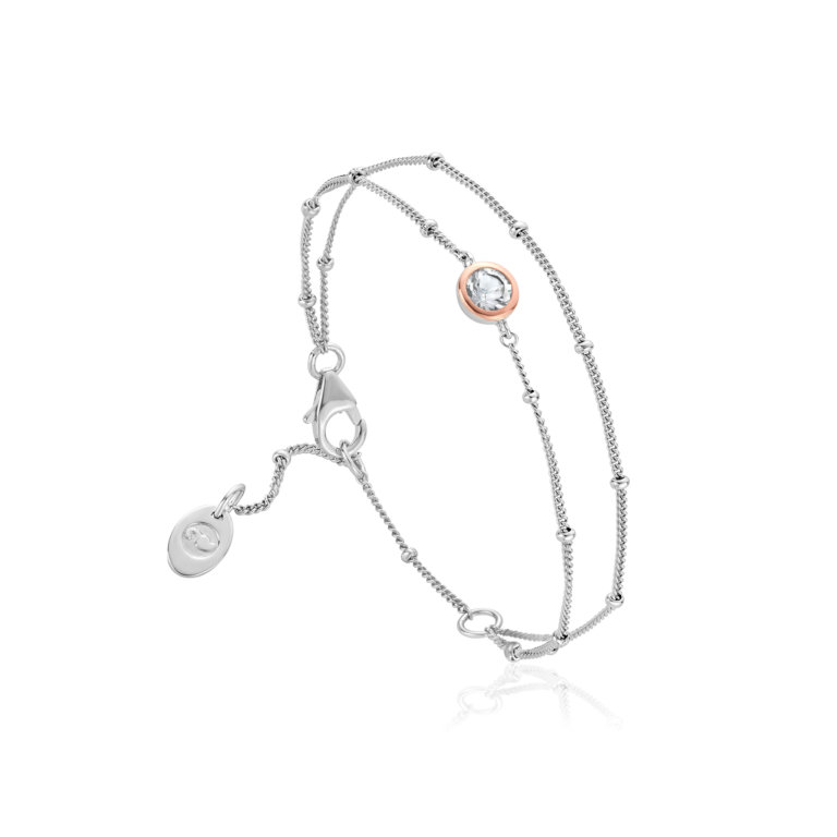 Clogau Silver Celebration Double Chain Bracelet