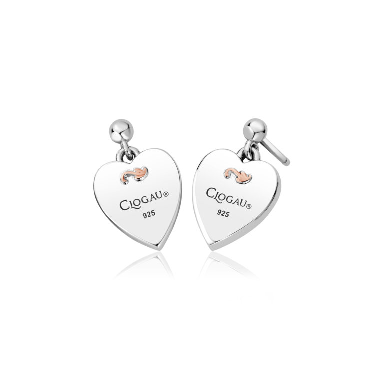 Clogau Silver Tree of Life Insignia Heart Earrings