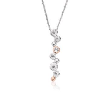 Clogau Silver Celebration White Topaz Pendant