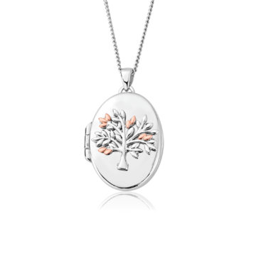 Clogau Silver Tree of Life Oval Locket