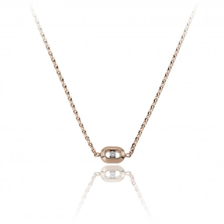 Chimento Double Optima Rose Gold and Diamond Pendant