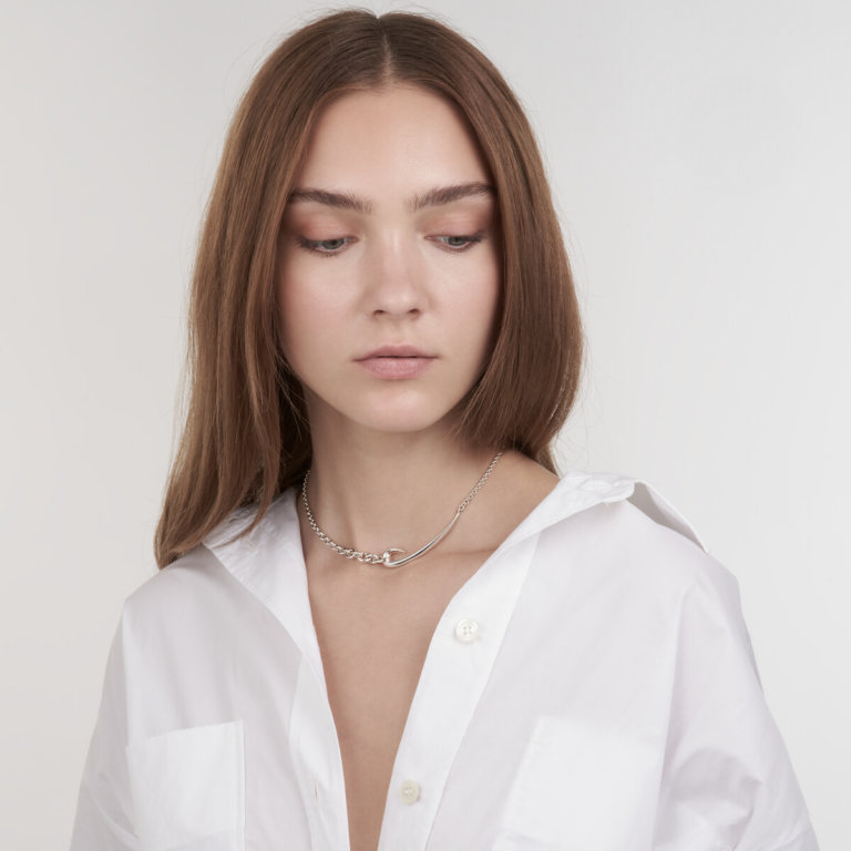 Shaun Leane Silver Hook Chain Choker Pendant - Image 2