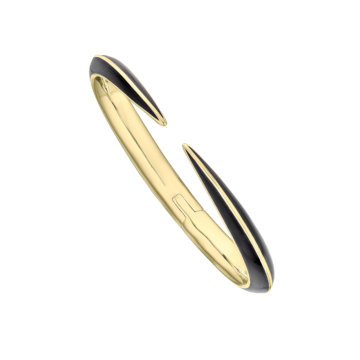 Shaun Leane Yellow Gold Vermeil and Ceramic Sabre Deco Cuff Bangle