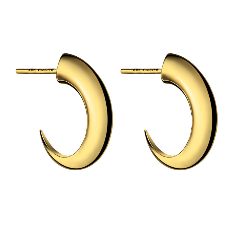 Shaun Leane Yellow Gold Vermeil Talon Cat Claw Medium Hoop Earrings