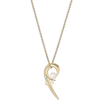 Shaun Leane Yellow Gold Vermeil Hooked Pearl Pendant