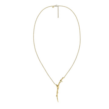 Shaun Leane Yellow Gold Vermeil Rose Thorn Single Drop Pendant