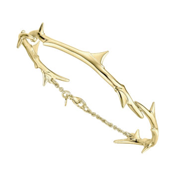 Shaun Leane Yellow Gold Vermeil Rose Thorn Station Bracelet