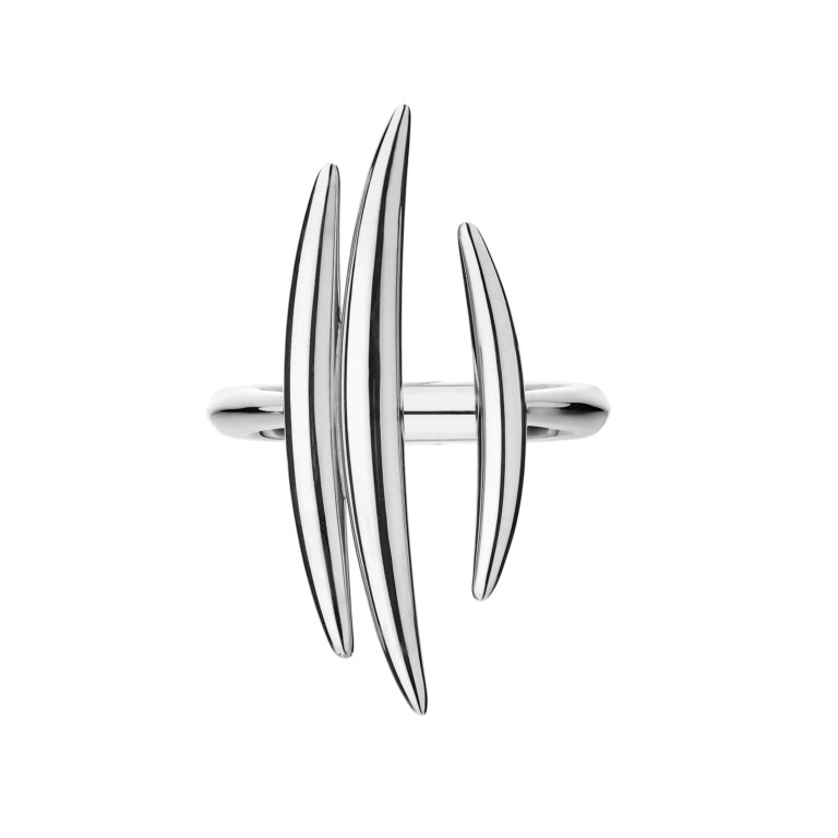 Shaun Leane Silver Quill Triple Bar Ring