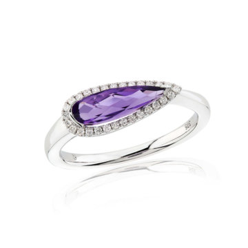 Amethyst and Diamond Ring