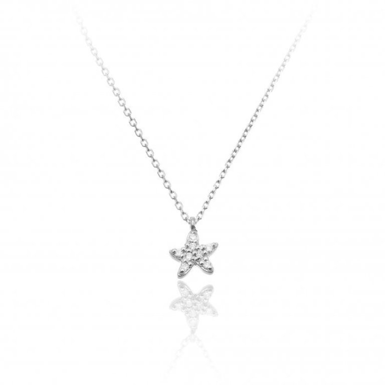 Chimento Love In White Gold and Diamond Star Pendant