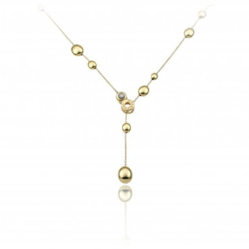 Chimento Armillas Acqua 18ct Yellow Gold and Diamond Necklace
