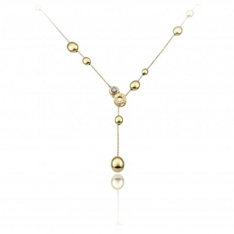 Chimento Armillas Acqua 18ct Yellow Gold and Diamond Necklace