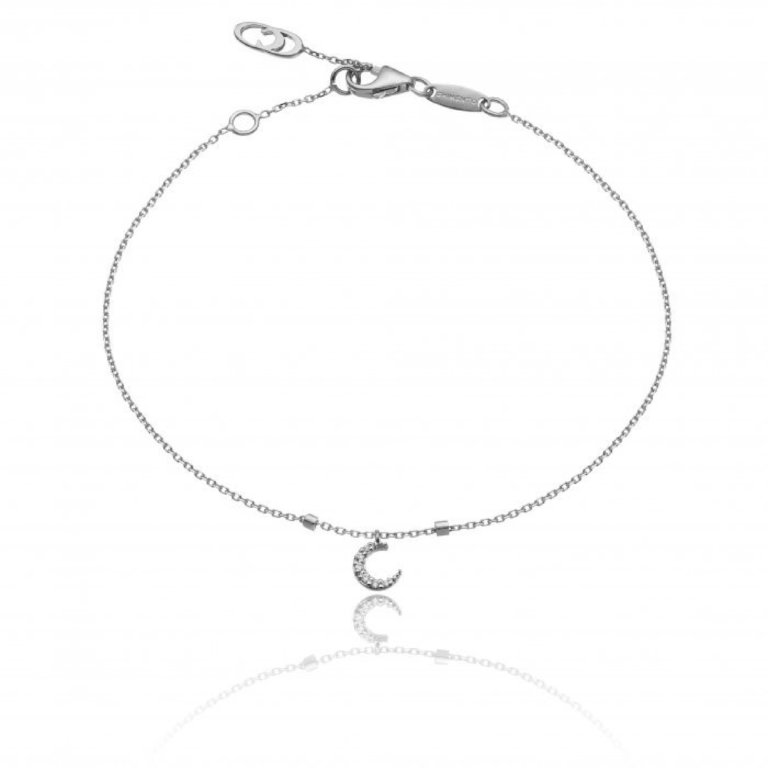 Chimento Love In White Gold and Diamond Moon Bracelet