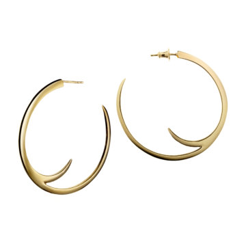 Shaun Leane Yellow Gold Vermeil Cat Claw Large Hoop Earrings