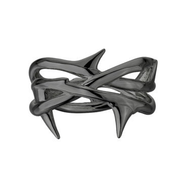 Shaun Leane Black Rhodium Rose Thorn Triple Band Ring