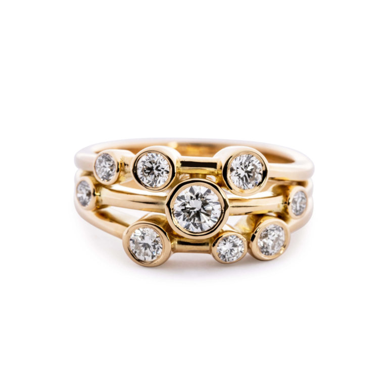 Brilliant Cut Diamond 1.01ct Scatter Ring