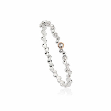 Clogau Silver Celebration White Topaz Bangle