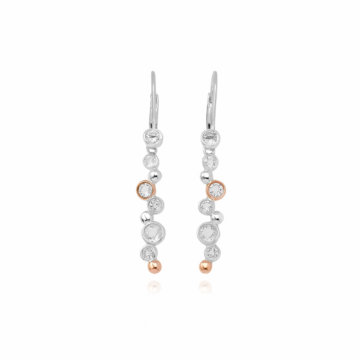Clogau Silver Celebration White Topaz Drop Earrings