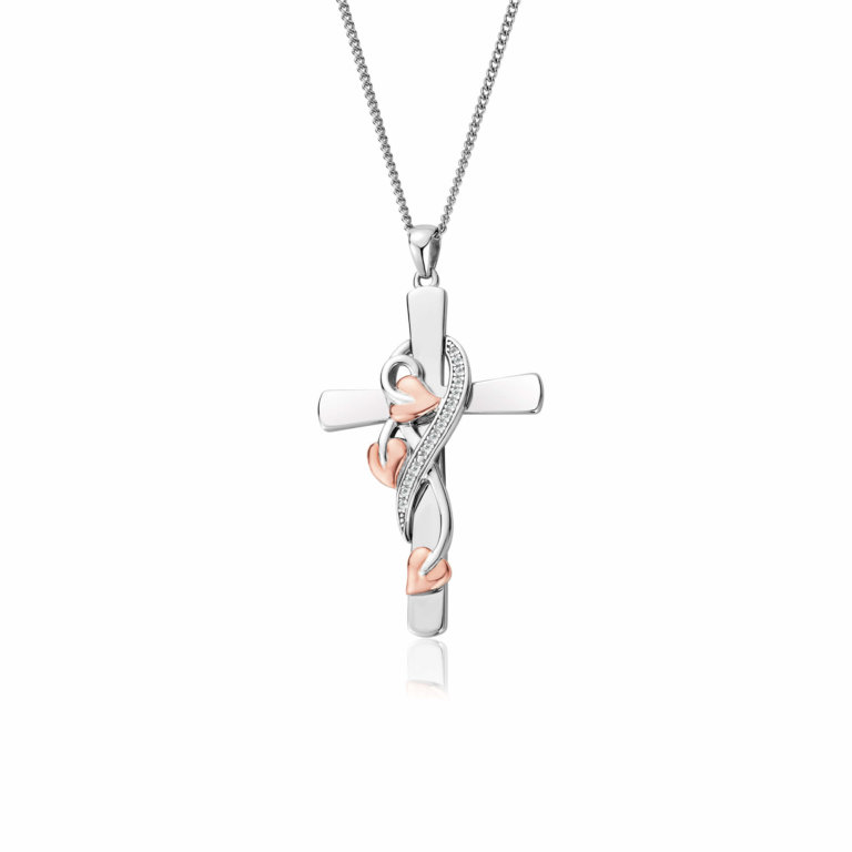 Clogau Silver Tree of Life Vine Cross Pendant