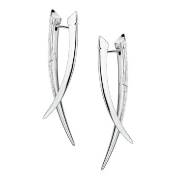 Shaun Leane Silver Sabre Crossover Earrings