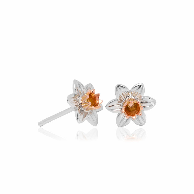 Clogau Silver Daffodil Stud Earrings