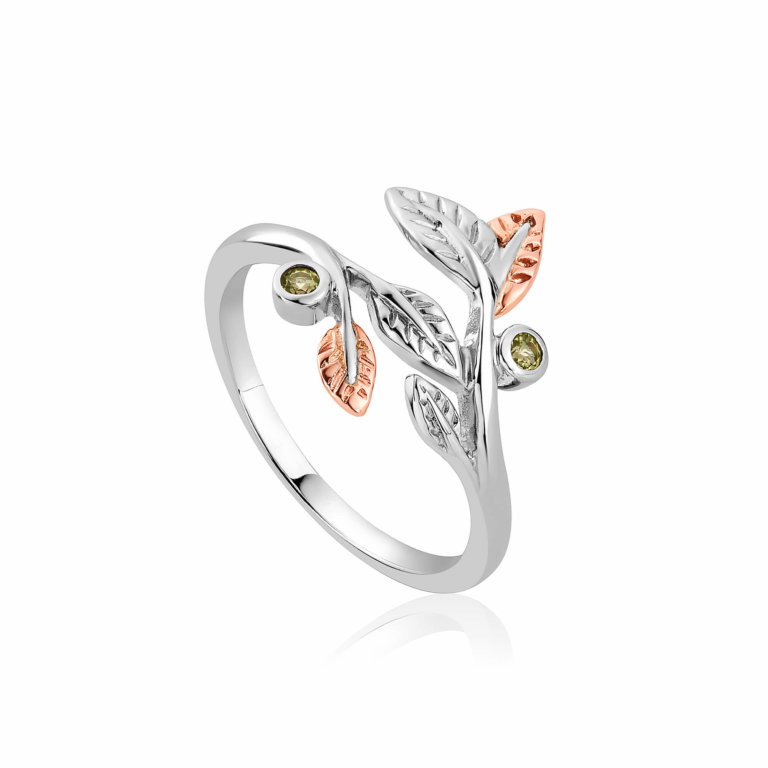 Clogau Silver and Peridot Awelon Ring