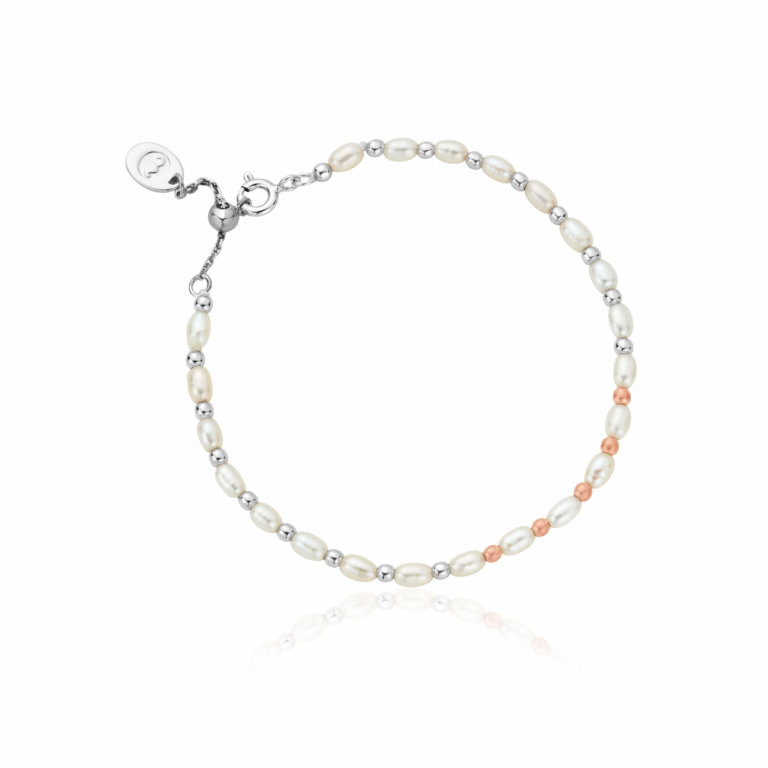 Clogau Nature's Wonder Sterling Silver Beachcomber Bracelet with Pearls